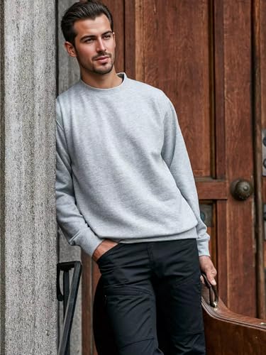 Men's Soft Crewneck Sweatshirt Breathable Crew Neck Pullover Outdoor Athletic Long Sleeve Sweatshirts3