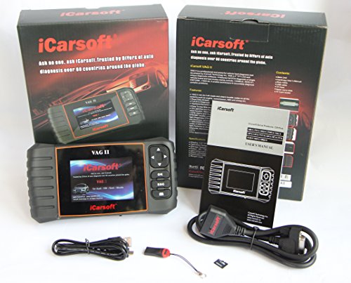 iCarsoft VAG II for Volkswagen VW Audi SEAT Skoda OBD2 Diagnostic Scanner Tool Erase Fault Codes Oil Reset DPF EPB