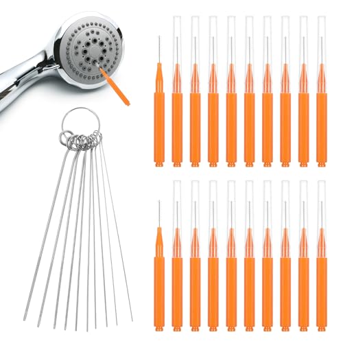 Image of 30 Pcs Shower Head Cleaner Tool,Nozzle Unclogger Multi-Size Nozzle Clog Removal Picks Small Gaps Hole Anti-Clogging Shower Head Cleaning Brush for Showerhead Small Hole Gap Jewelry