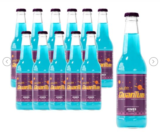 Fallout Nuka-Cola Quantum Jones Soda | Official Sour Berry Lemonade Flavored Nuka-Cola Soda | Pack of 12