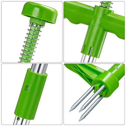 HEART JOURNEY Weed Puller Tool Stand Up, Standing Plant Root Remover, Weed Removal Tool, Stand Weeder with Long Handle, Weed Puller Standing, Standing Root Remover, Weeder Tool,Manual Weeder