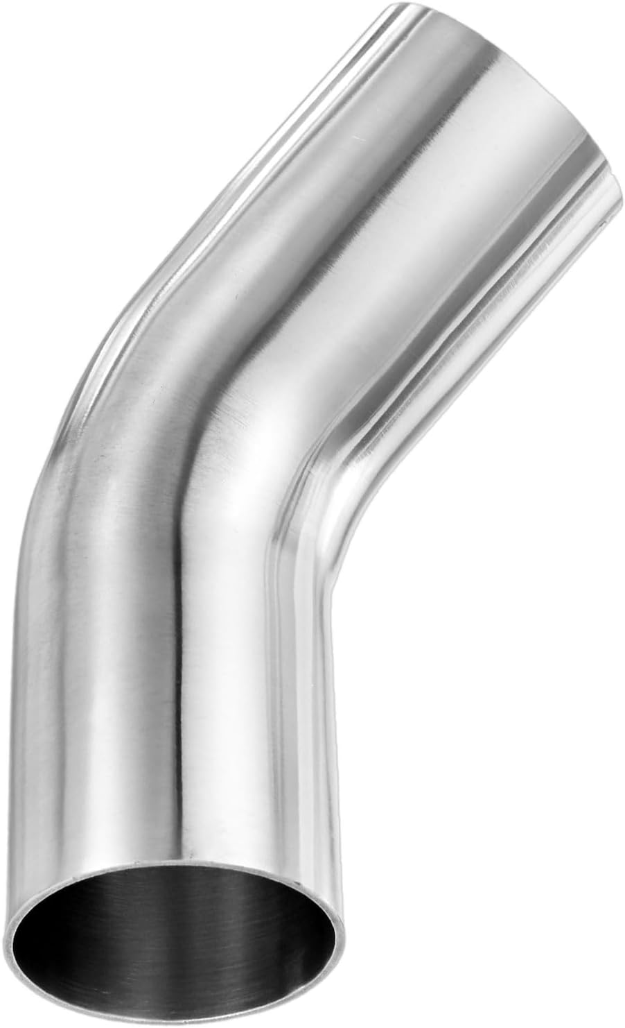 M METERXITY 2-Pack OD 1.8 Inch 45 Degree Mandrel Bend Elbow, Thicken 1.5 mm 304 Stainless Steel Exhaust Elbow Pipe for Car Modified Exhaust System, Stair Handrail Bend, Height 140 mm