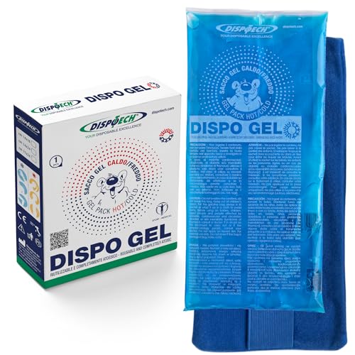 DISPOTECH - DISPO GEL SET Gel +Tasca - Sacchetto di gelatina riutilizzabile per terapia caldo/freddo 11x26 cm (Set 1 Pz 11x26)