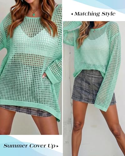 Image of CoCozy Crochet Cover Up for Women Mesh Hollow Out Bikini Cover Ups for Swimwear Summer Swimsuit 2026