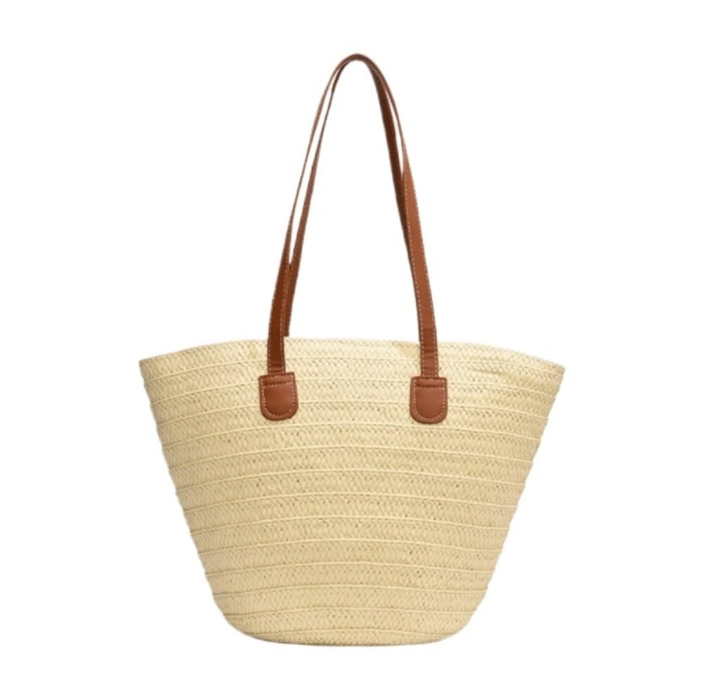 Korbtaschen Damen Stroh Strandtaschen Tote Quasten Tasche Hobo Sommer Handgewebte Umhängetaschen Sommer Strand Geldbörse(B)