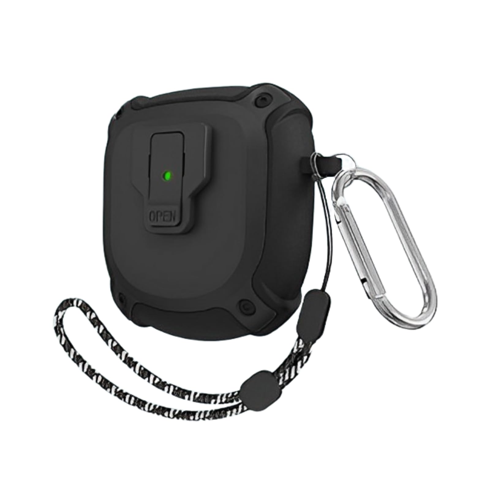 SKPY Safety Lock Shock-Absorption Case Compatible with Bose QuietComfort Earbuds II (2022) Military Armor Series Full Body Cover with Carabiner for Boys Mens Teens