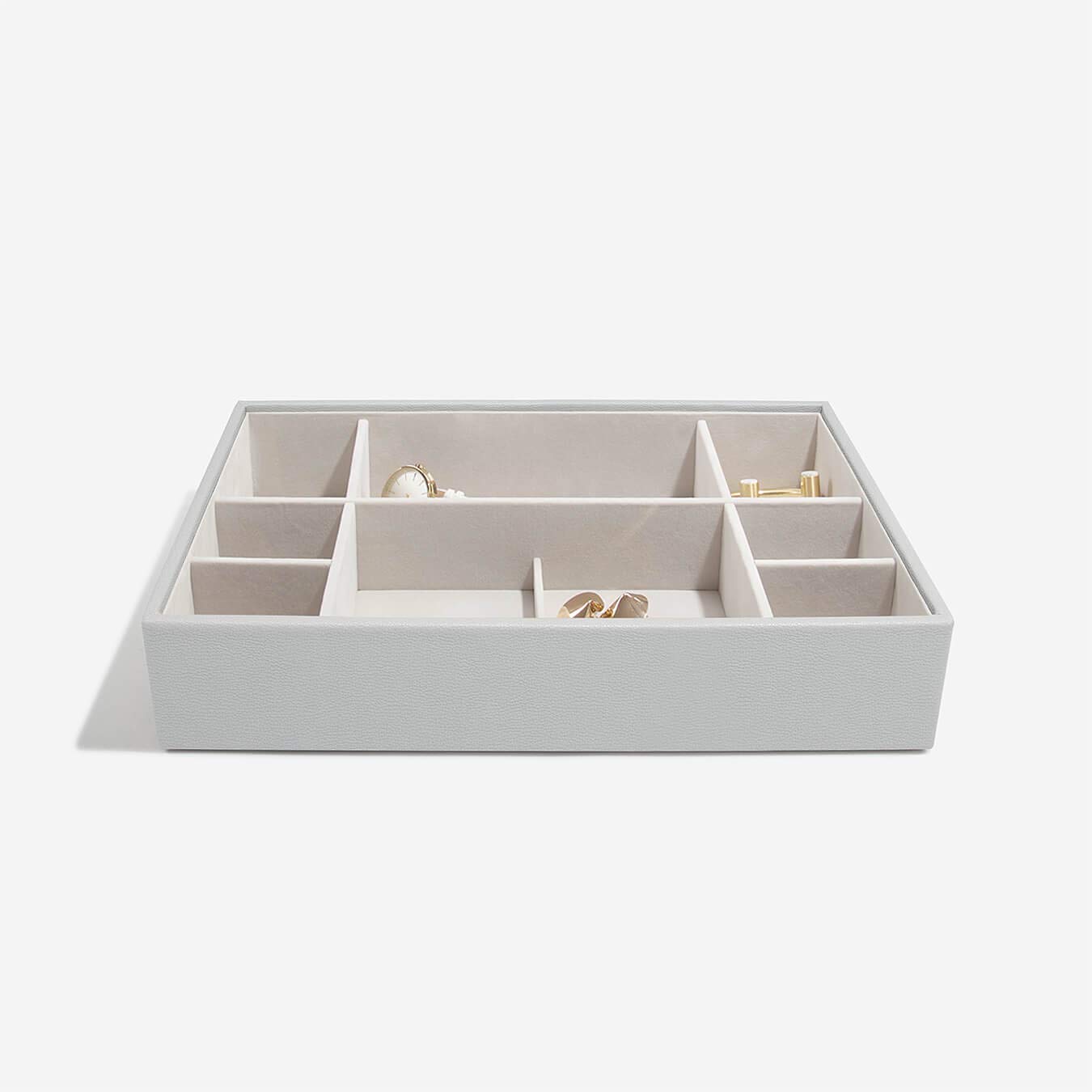 Stackers Pebble Grey Supersize Jewellery Box Watch & Accessory Layer