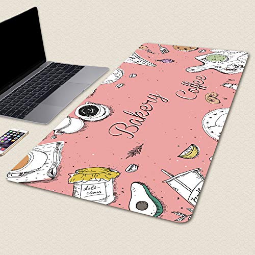 ゲーミングマウスパッド 発光マウスパッド 大型 防水 デスクマット おしゃれ 清潔しやすい デスクパッド 滑り止め ゴムベースマウスパッド 仕事 ゲーム オフィス ホーム用 男女兼用?各種図案? (C-25,900*400MM)