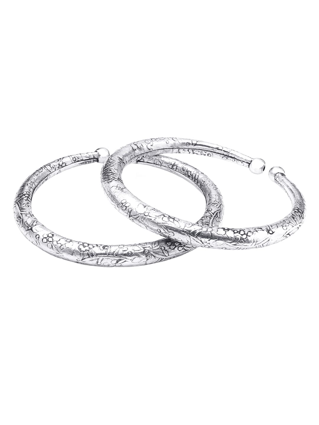 Yellow Chimes Oxidised Kada Anklets for Women Silver Oxidised Traditional Tribal kada Anklets Payal for Women and Girls (B096X89J1Y) Amazon Price History, Amazon Price Tracker