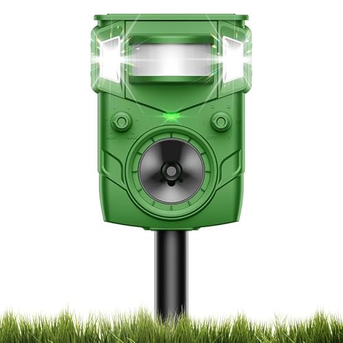 Répulsif à ultrasons pour chat, anti-taupe, 5 modes, répulsif solaire pour jardin, répulsif étanche avec détecteur de mouvement, arrêt des chats, rats, chiens, oiseaux et autres