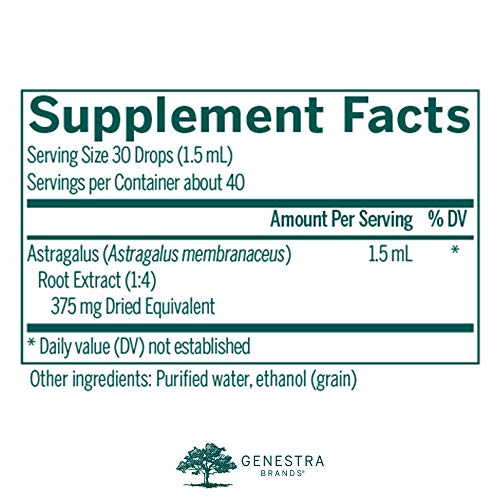 Genestra Brands Astragalus Tincture | Herbal Supplement Drops | 2 Fl. Oz. #TOP1