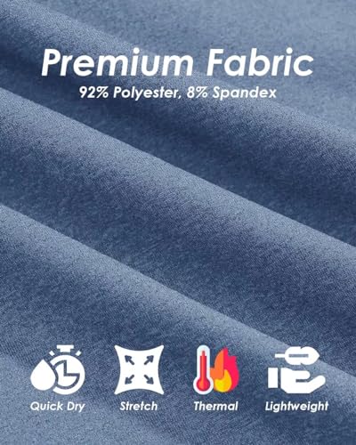 Boladeci Men's Quarter Zip Pullover Premium Fleece Lined Heather Long Sleeve Golf Shirts Midweight 1/4 Half Zip Sweatshirts