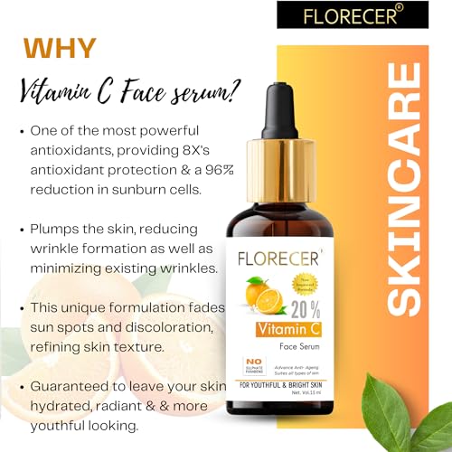 Image of Florecer Face Serum Vitamin C for Skin | Men & women | Dry Skin And Oily Skin- 15 ml