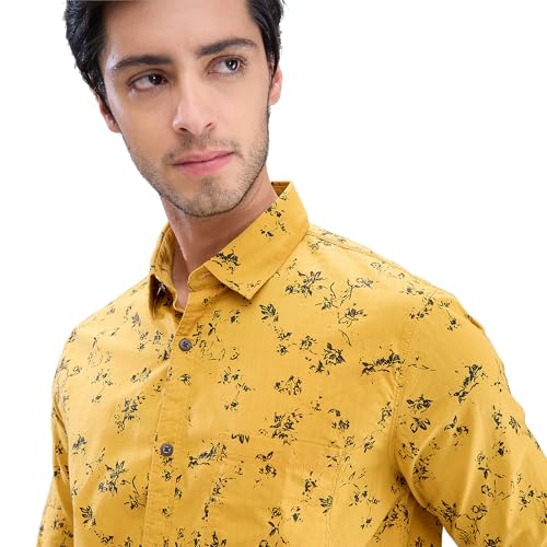 Image of Spykar Men's Slim Fit N /A Full Sleeve Printed Casual Shirts