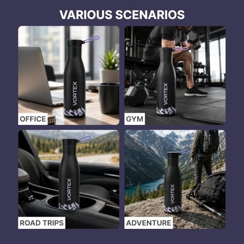Image of The Better Home Vortex Series Insulated Water Bottle 860ml | Stainless Steel Vacuum Bottle | Hot 12 Hrs & Cold 16 Hrs | Leak Proof & Sweat Proof | BPA Free Sports Bottle for Gym, Travel, Office