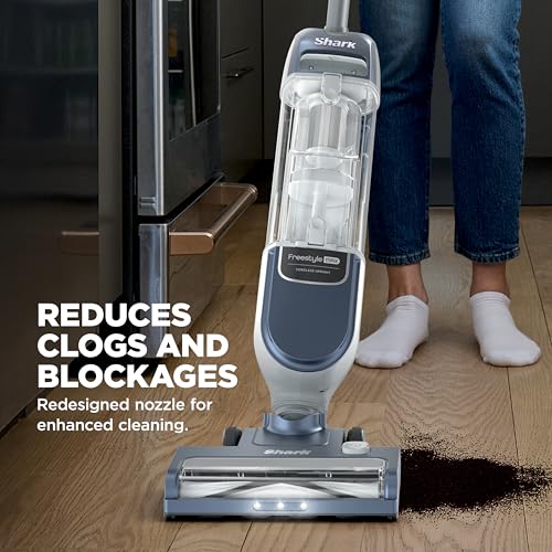Image of Shark Freestyle Max Cordless Upright Vacuum, Multi-Surface Cleaning, Lightweight, Easy Maintenace, with Large Dust Cup and 2-Speed Brushroll, LED Headlights, Stone, SV2002HST
