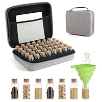 QinOustore 40 Slots Saatgut Aufbewahrungsbox,Lagerung von Saatgut,Seed Storage Organizer,Samenbox für Gemüse-, Kräuter-,Blumen- und Fruchtsamen,stoß- und sonnenschutz (Samen nicht Enthalten)