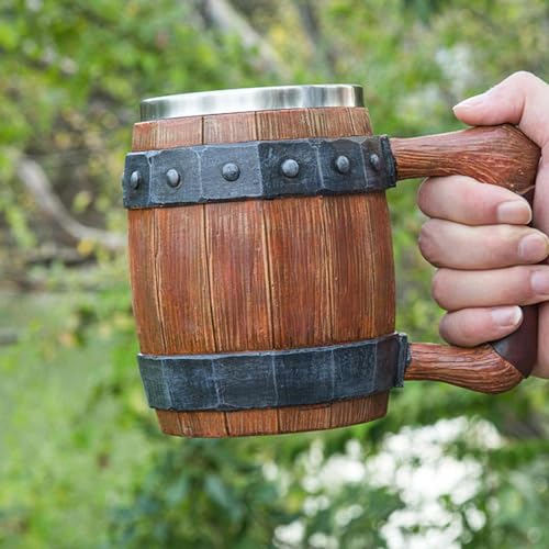 Tasse à bière pour hommes grande faite à la main | Chope antique supérieure