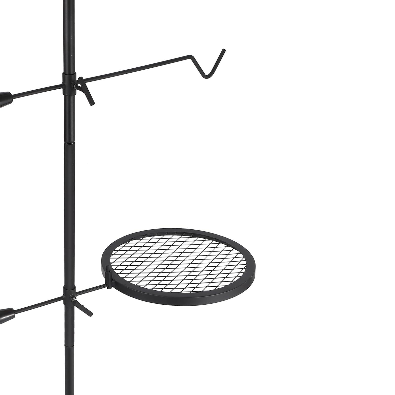 Obrotowy grill ogniskowy, wytrzymały, obrotowy, 62 cm, stalowy, z torbą do przenoszenia, przenośny stojak do grillowania nad kominkiem i zestaw pionowych blach do pieczenia