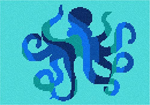 Pepita Needlepoint kit: Octopus Ocean Palette, 10