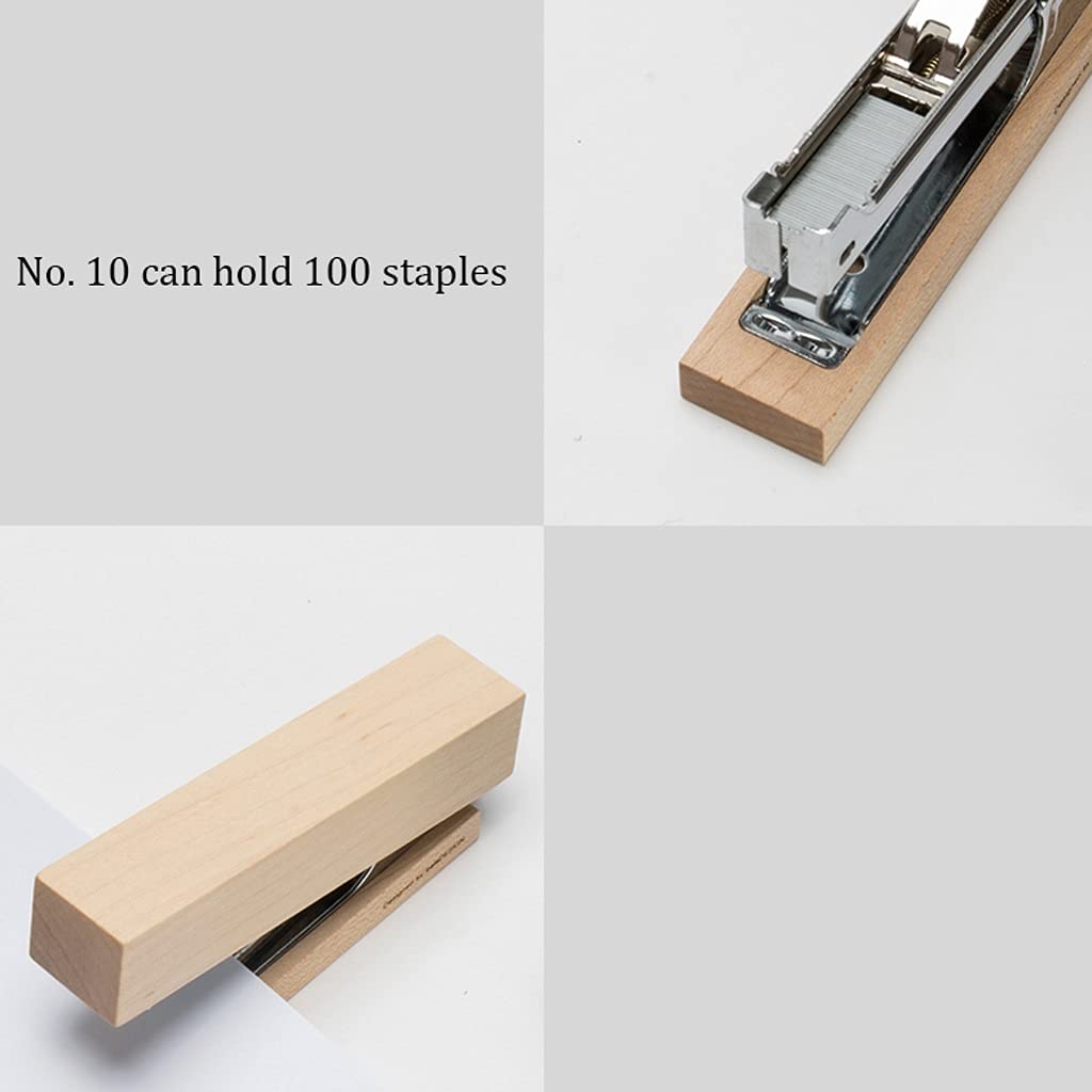 grapadora de escritorio, Papel de madera con capacidad para 16 hojas y 1000 grapas portátil ideal para estudiantes oficinas