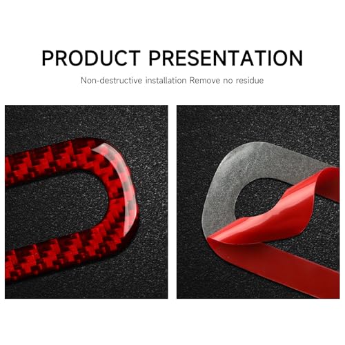 Image of Car Seat Memory Button Cover Decals for 2011-2020 Dodge Durango / 2011-2021 Jeep Grand Cherokee WK2 /2022 WK Accessories Carbon Fiber Stickers