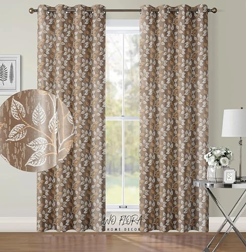 Image of Curtain for Long Door 9 feet Set of 3 Living Room Window Curtains | Premium Curtain Panel | Brown Color Curtain 9 ft