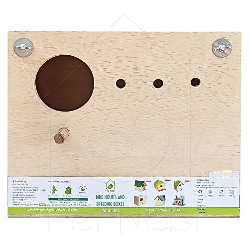 Image of PetNest Breeding Box Bird Nest with Perch for Lovebird Standard, 1 Piece