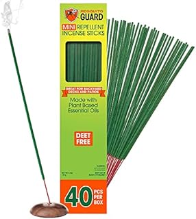 Mosquito Guard 40pcs Mosquito Repellent Sticks – Mosquito Incense Sticks, Mosquito Repellent for Patio –No Deet Plant-Based Mosquito Repellent Outdoor