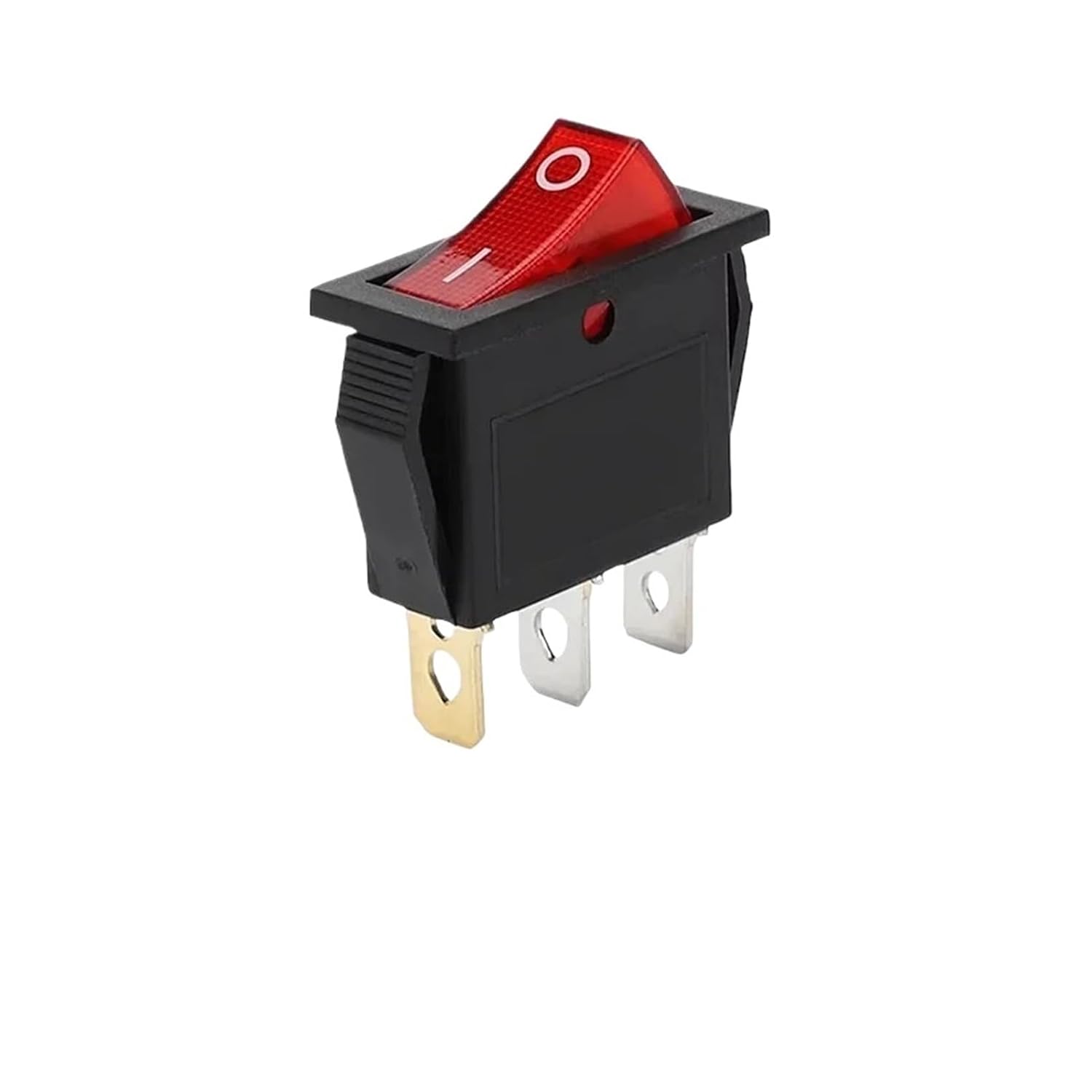 5/20Pcs KCD3 Rocker Switch 3 Pin 2 Position ON Off 16A 250V 220V 20A Boat-Shape Electric Toggle Switch with LED Light