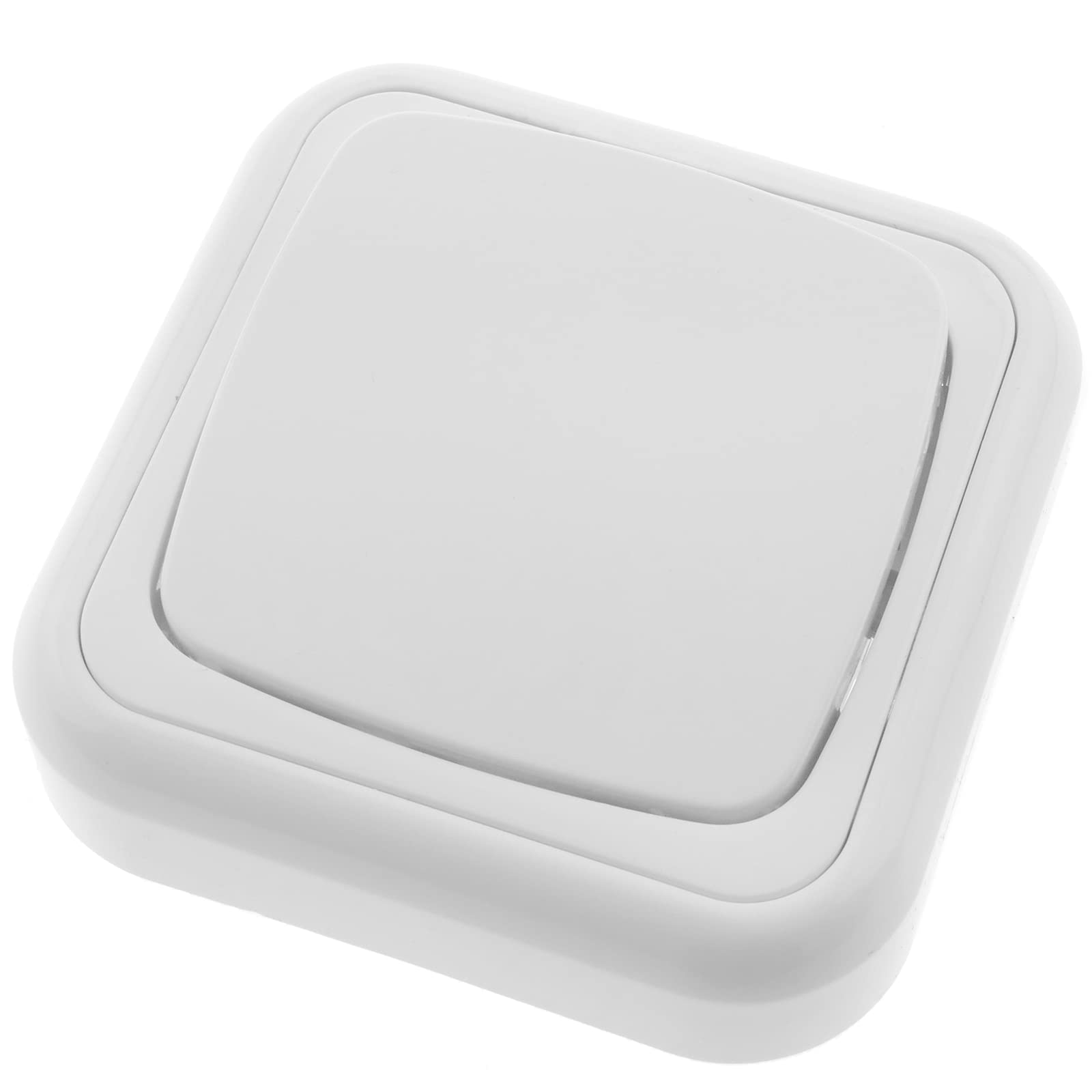 BeMatik - Conmutador de Superficie con Marco 80x80mm de Color Blanco