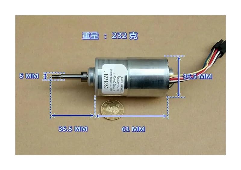 LA034-040N07A - Arrancador electrónico sin escobillas CC 24 V 36 V 48 V 60 V 105 V 25 W trifásico 8 cables de alto par de rodamiento de bolas doble