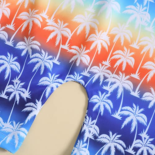 YHEGHT Calção de banho para meninos de manga comprida para meninos com protetor solar e surfe, Azul,