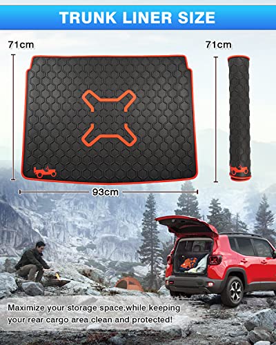 Cartist Cargo Liner Compatible With 2015-2023 Jeep Renegade Trunk Mat Car Rear Boot Liner #TOP6