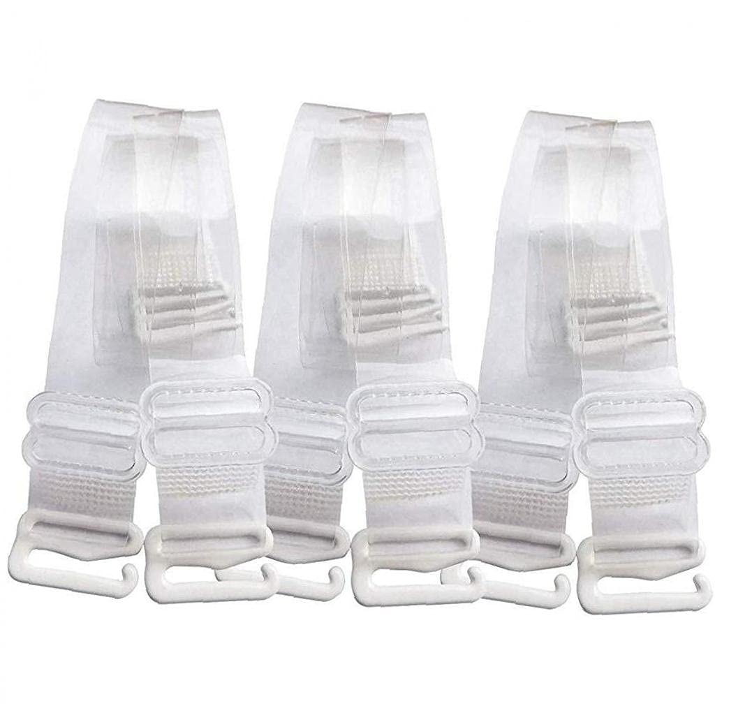 PiniceCore Invisible Bra Shoulder Strap, 3 Pair Adjustable&removable Clear Bra Strap Plastic Cover