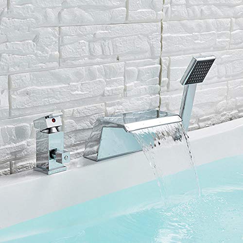 Robinet cascade de baignoire et mitigeur d'eau chaude froide pour évier de salle de bain
