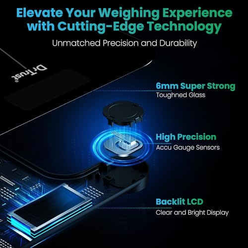 Dr Trust USA Inspire Personal Digital Electronic Weight Machine For Human Body 180Kg Capacity Weighing Scale-523 (Black) … - Image 4