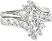 Purvika Jewels 2.50 Carat Marquise Cut Lab Created Diamond Solitaire Bridal Set Ring, 14K White Gold Plated Sterling Silver, Women's Engagement Ring (White, 9.5)