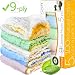 Baby Washcloths - Muslin Washcloth Pack - 9-ply 12"x12" Ultra Soft Baby Muslin Washcloths for Kids - Organic Washcloths bulk - Baby Bath Towel set - Baby Bath Towels - Infant Newborn Kids Washcloths