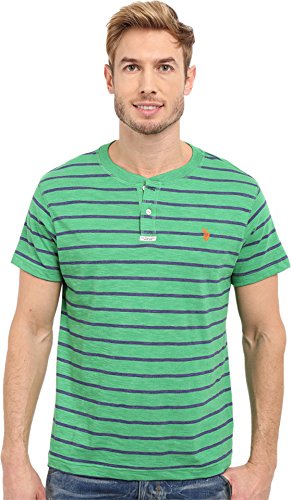 U.S. Polo Assn. Men's Slim-Fit Stripe Slub Henley T-Shirt