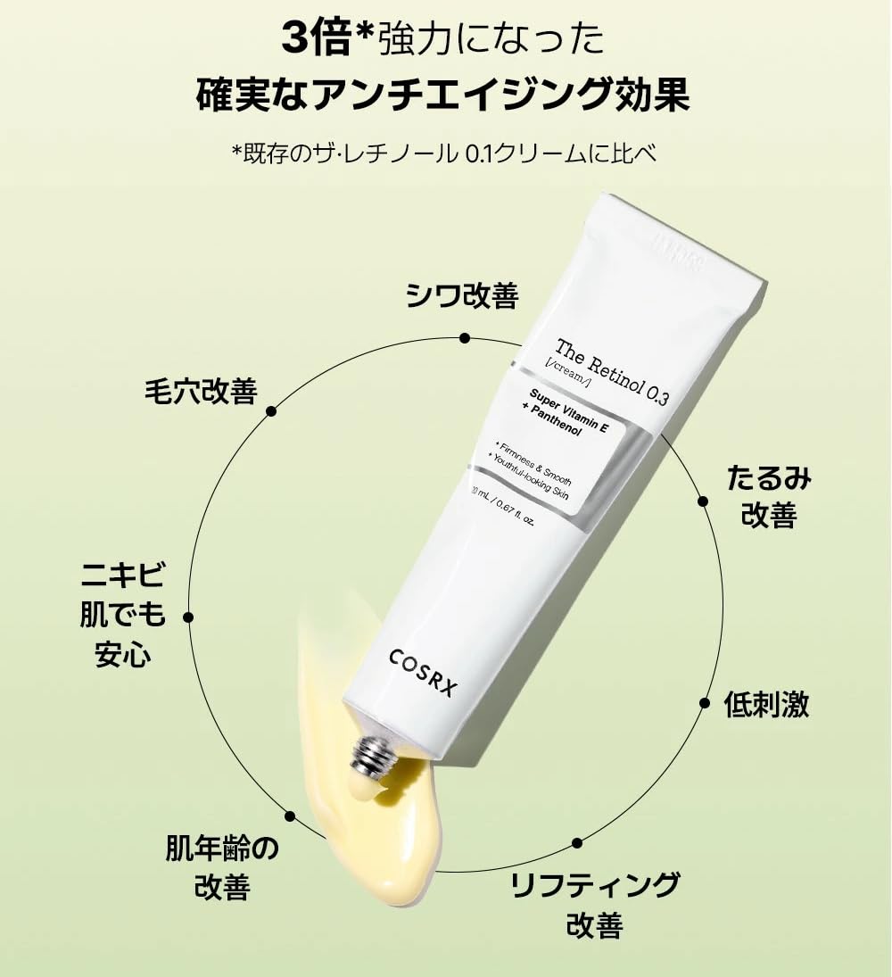 Amazon | COSRX NEWレチノール0.3クリーム20ml レチノール クリーム
