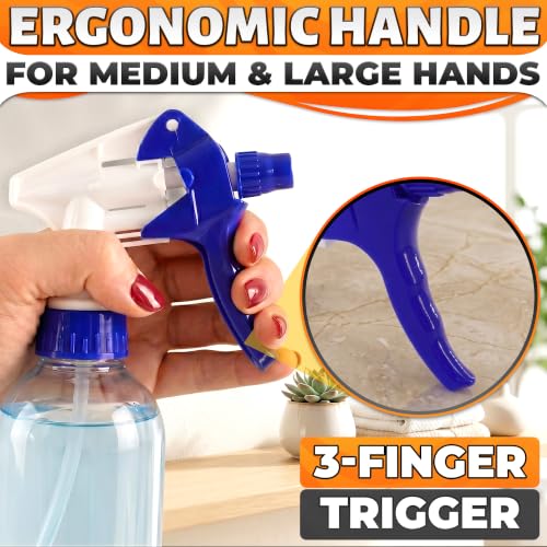 Image of 5 Pcs Spray Bottle Nozzle Replacement Pack - Heavy Duty Leak-Proof Trigger Sprayer for Cleaning, Garden, Pet Care, Auto Detailing & Kitchen - Fits 8, 16, 24, 32 oz Bottles, 28-400 Thread (Multicolor)