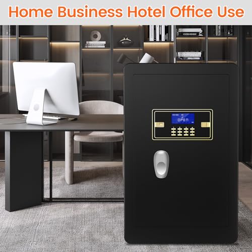 5.3 Cuft Extra Large Home Safe Fireproof Waterproof, Heavy Duty Fireproof Safe Box with Fireproof Bag, Programmable Keypad and Inner Lock Box, Digital Security Safe for Document Firearm Medicine