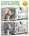 Gimars Verdickte 5m x 30cm Kratzschutz Sofa Katze, Kratzfolie Katzen Selbstklebend Transparent, Anti Kratz Folie für Katzen, Kratzschutz Tape für Möbel, Couch, Tür & Wand, Sofaschutz Katze