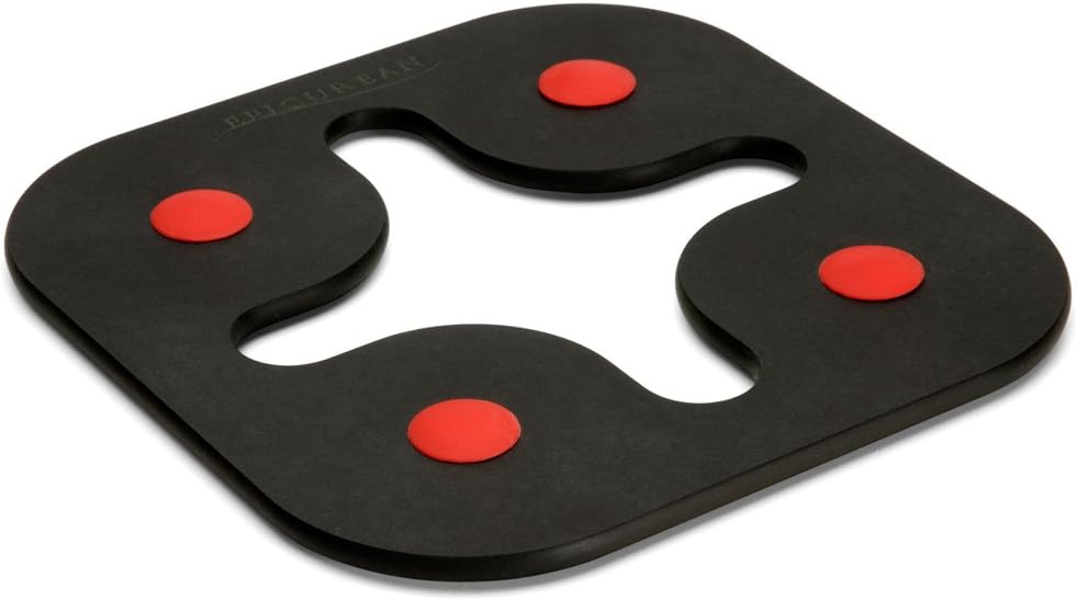 Epicurean 8 by 8-Inch Star Trivet, Slate with Red Button Feet