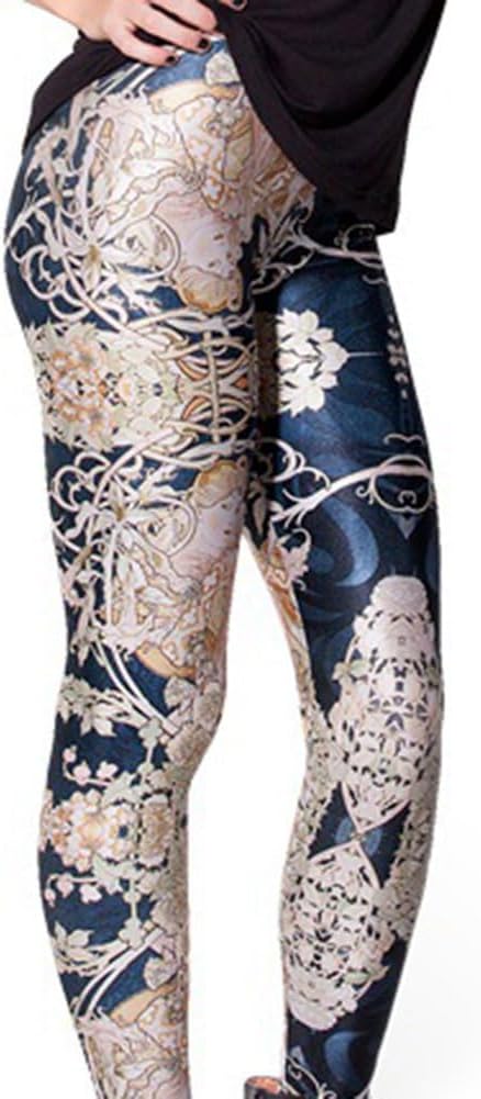 Sister Amy Girl 3D Printed Geometric Figures Ankle Elastic Tights Legging - Image 3