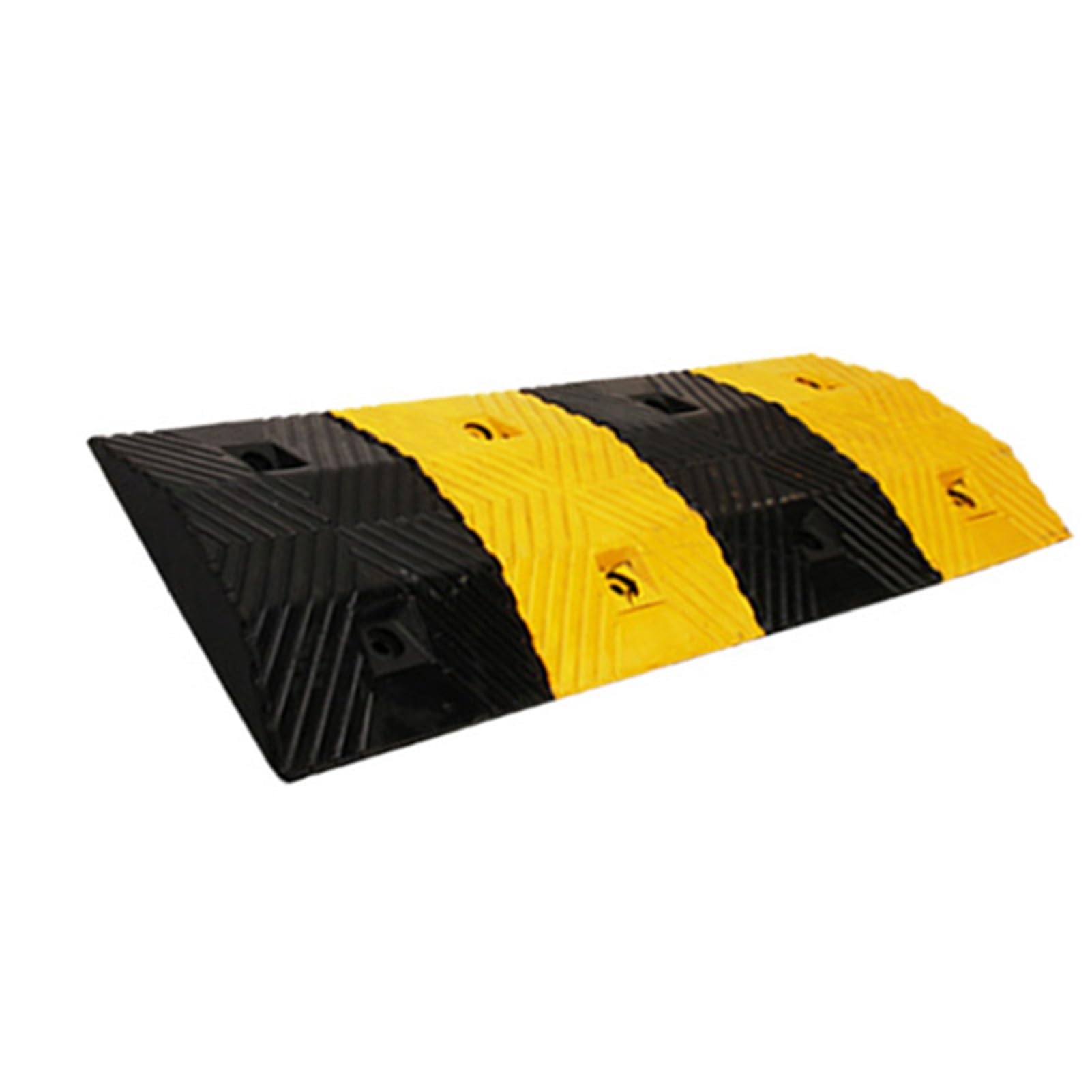 Speed Bump Rubber Road Bump,Heavy Duty Speed Humps,Safety Car Ramps Traffic Calming Bump Hump For Driveway Parking Garage，99X33X4Cm