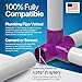 FORMUFIT 1” 4-Way Tee Furniture Grade PVC Fitting in Purple, Made in USA, UV-Resistant, Impact-Proof, 1.315” Actual Socket Diameter (Pack of 4) - F0014WT-PU-4