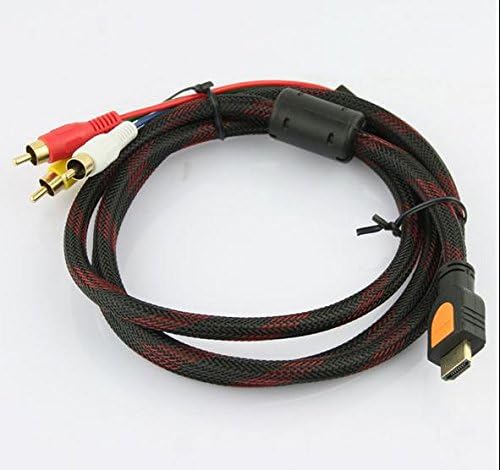 1.5M HDMI Type A Male to 3 RCA Male Plug Audio Video cable Red/Yellow/White