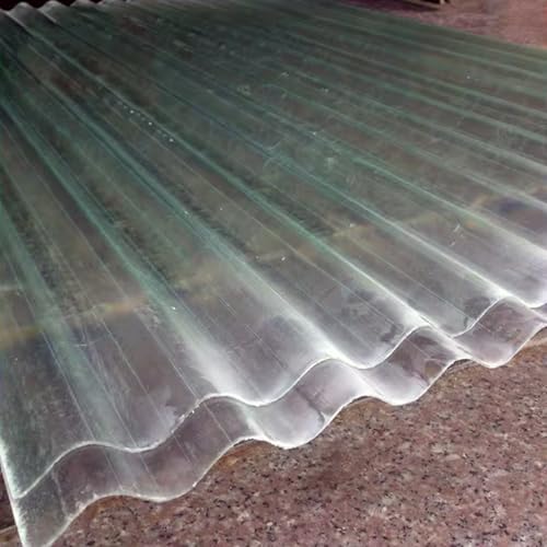 Planchas Transparentes Tejados,Placa Ondulada,Paneles para Tejado de 1,2mm,Chapa Tejado a Prueba de Agua,Rayos UV y Polvo,Placa de Aislamiento,para Invernaderos Cocheras (0.9x0.9m/35x35in,6 Pcs)